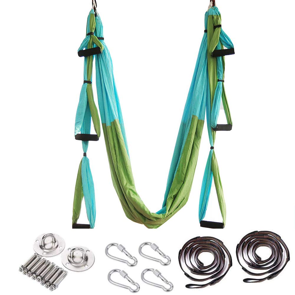 Yoga Hängematte Set Aerial,Aerial Yogatuch,Aerial Yoga Hammock Swing mit Tragetasche und Verlängerun