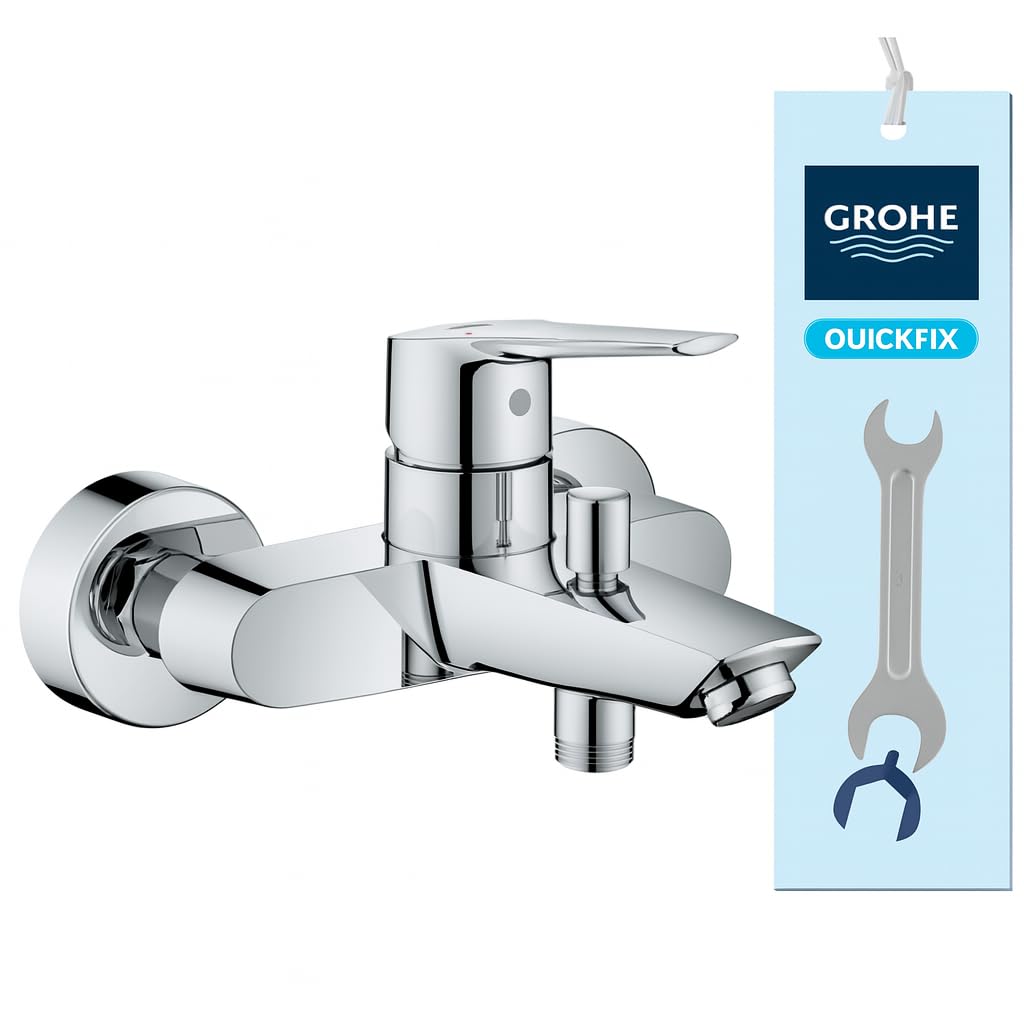 GROHE Start - Einhand-Wannenarmatur (DN 15, Wandmontage, langlebige Oberfläche), chrom, 24206002 Wan