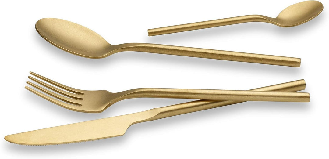 ECHTWERK Tafelbesteck Malou, Stonewashed champagne, 16-teilig, Essbesteck für bis zu 4 Personen, Hoc