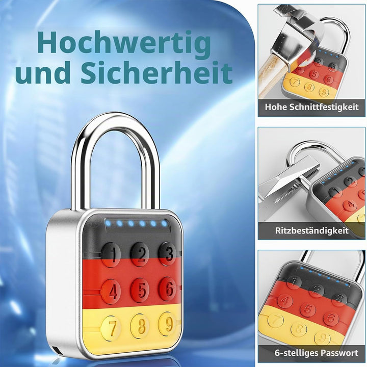 Zahlenschloss, Zahlenschloss für Spind, Schliessfachschloss & Gym Locker Lock - Hohe Sicherheit, ein