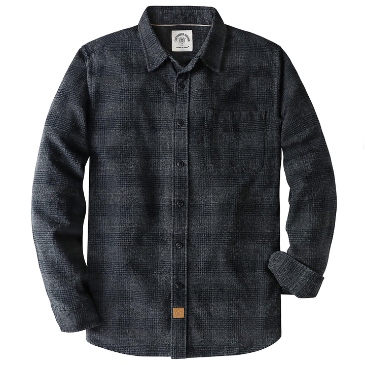 Flanellhemd Herren Kariert Button Down Outdoor Baumwolle Freizeithemden Flanellhemden Herren Langarm