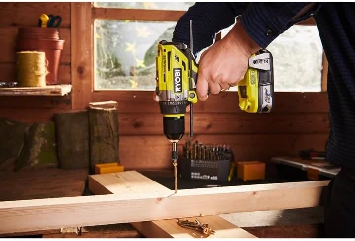 Ryobi Akku-Schlagbohrschrauber (18 V, Schlagbohrfunktion, ohne Akku, Schnellspannbohrfutter, LED-Bel