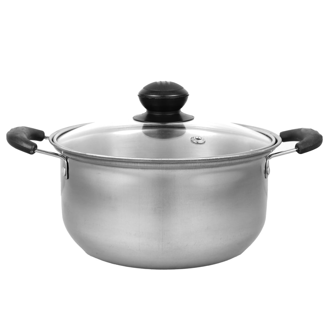 Angoily Kochtopf 18 cm Durchmesser: Kochtopf Milch Suppen Braten Nudeln mit Glasdeckel Antihaft Kass