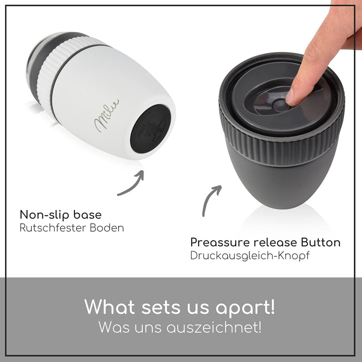 Milu Müslibecher to go 400ml I isolierter Edelstahl Joghurtbecher für Müsli I auslaufsicherer Becher