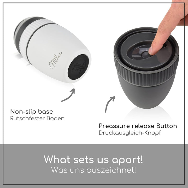 Milu Müslibecher to go 400ml I isolierter Edelstahl Joghurtbecher für Müsli I auslaufsicherer Becher