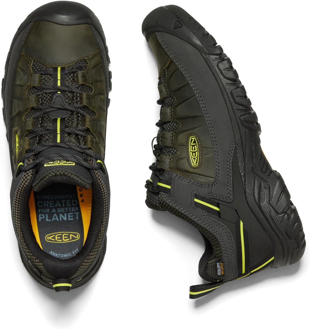 Keen Men's Targhee 3 Waterproof Hiking Shoe 41 EU Forest Night Evening Primrose, 41 EU Forest Night