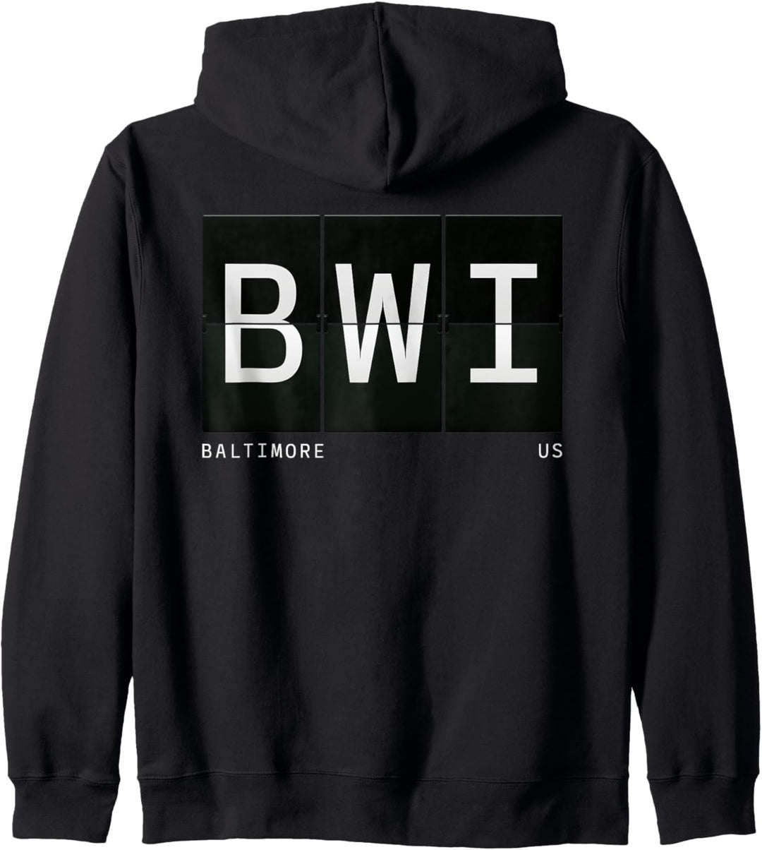 BHI Baltimore Maryland US Retro Travel Flughafencode Reisender Kapuzenjacke