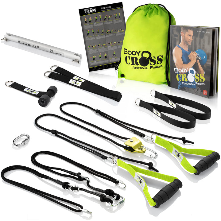PREMIUM Schlingentrainer Komplett Set, Made in Germany, geprüft & zertifiziert, 2 Slingtrainer im Kr