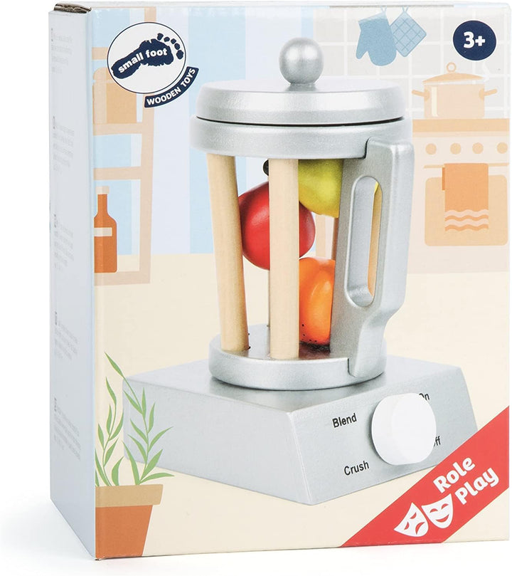 Small Foot Wooden Toys Wooden Blender Set Includes Fruit for Play Kitchens Designed for Children Age