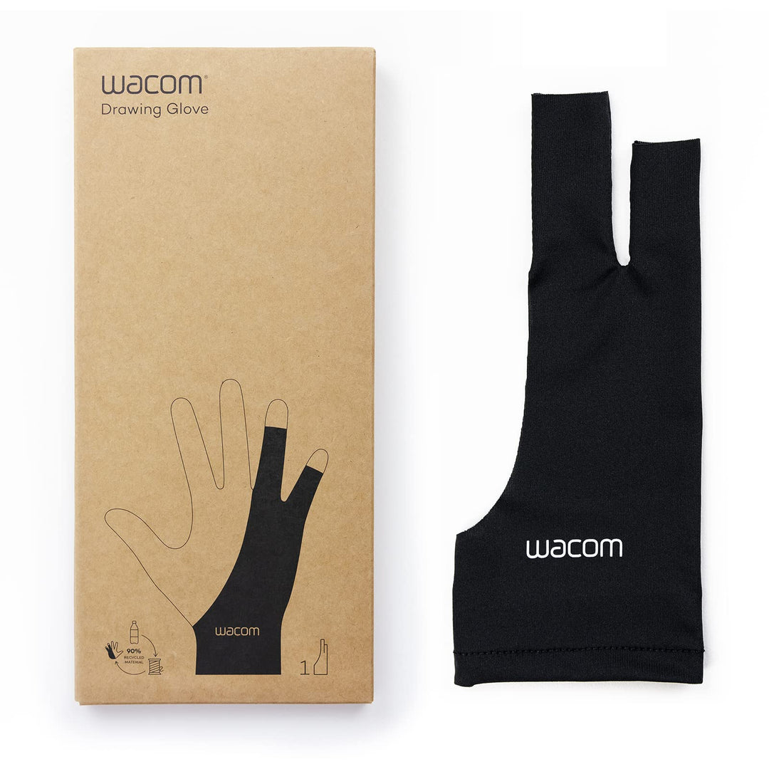 Wacom Drawing Glove – Handschuh zum Zeichnen auf dem Grafik-Display (für Rechts- und Linkshänder, Ze