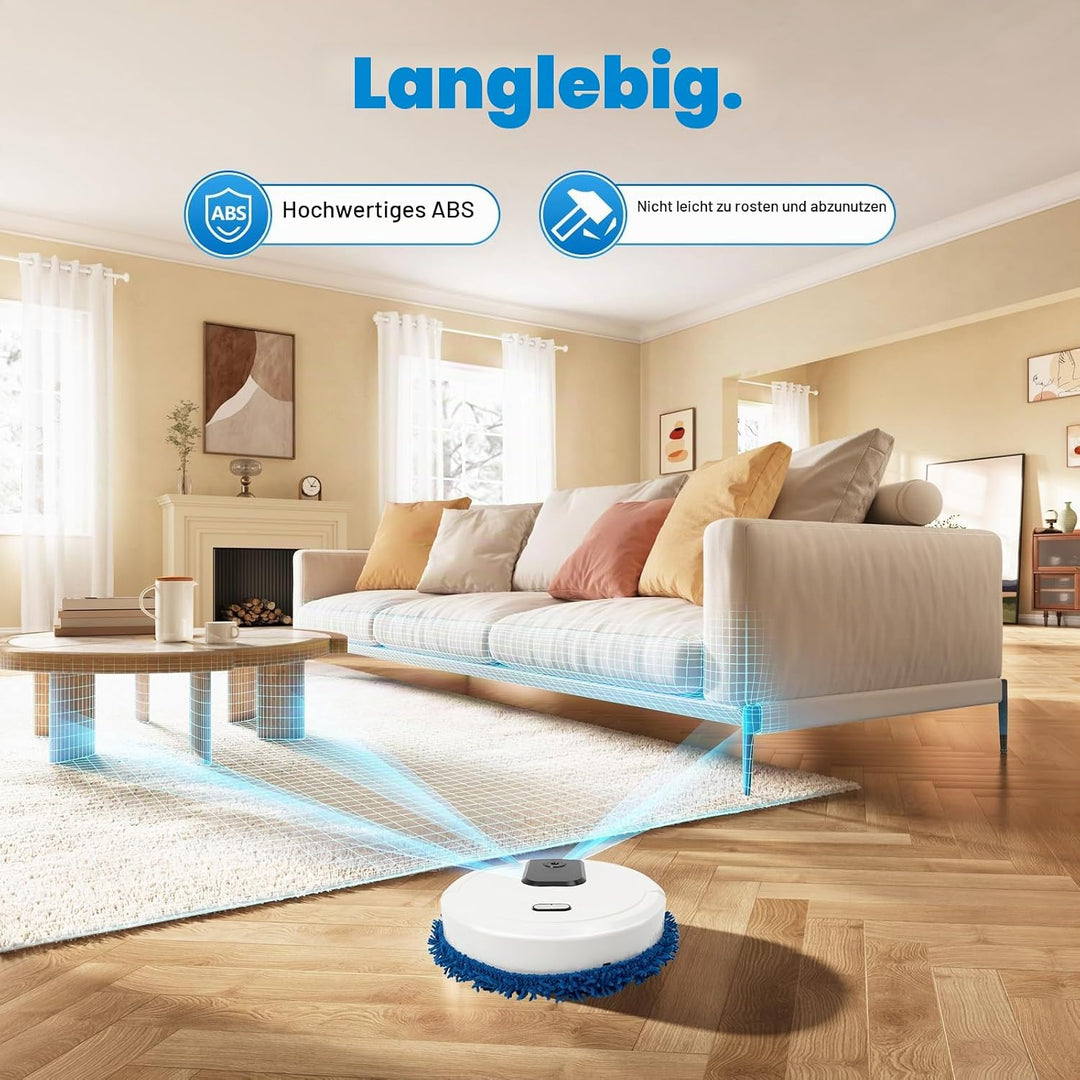 Saugroboter mit Wischfunktion, automatischer Staubsauger Roboter, 2in1 Roboterstaubsauger für Böden