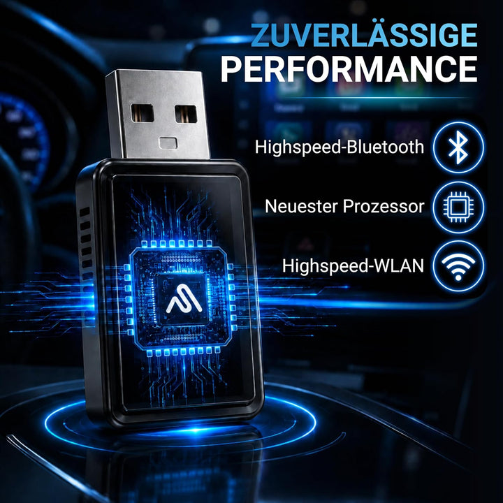 AutoSky Wireless Carplay Adapter & Android Auto - Verwandeln Sie kabelgebundenes zu drahtlosem Carpl