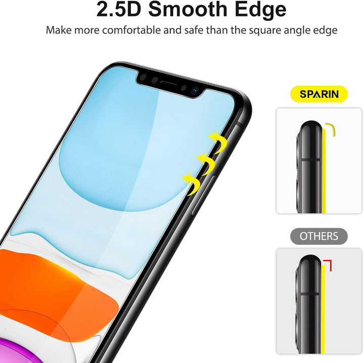 SPARIN Panzer Schutz Glas für iPhone 11 / XR und iPhone 12/12 Pro Schutzfolie, 3 Stück 9H Härte Glas