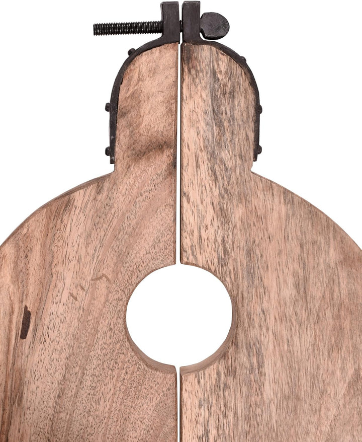 Ulfberth Mittelalterliche Schandgeige aus Holz mit geschmiedeten Stahlbeschlägen Wikinger LARP Re-En