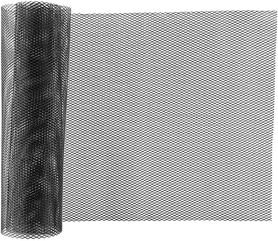 3x6mm Kühlergrill Gitter Alu Renngitter, 100x33cm Auto Kühlergrill Mesh Blatt Gitter Körper Stosssta