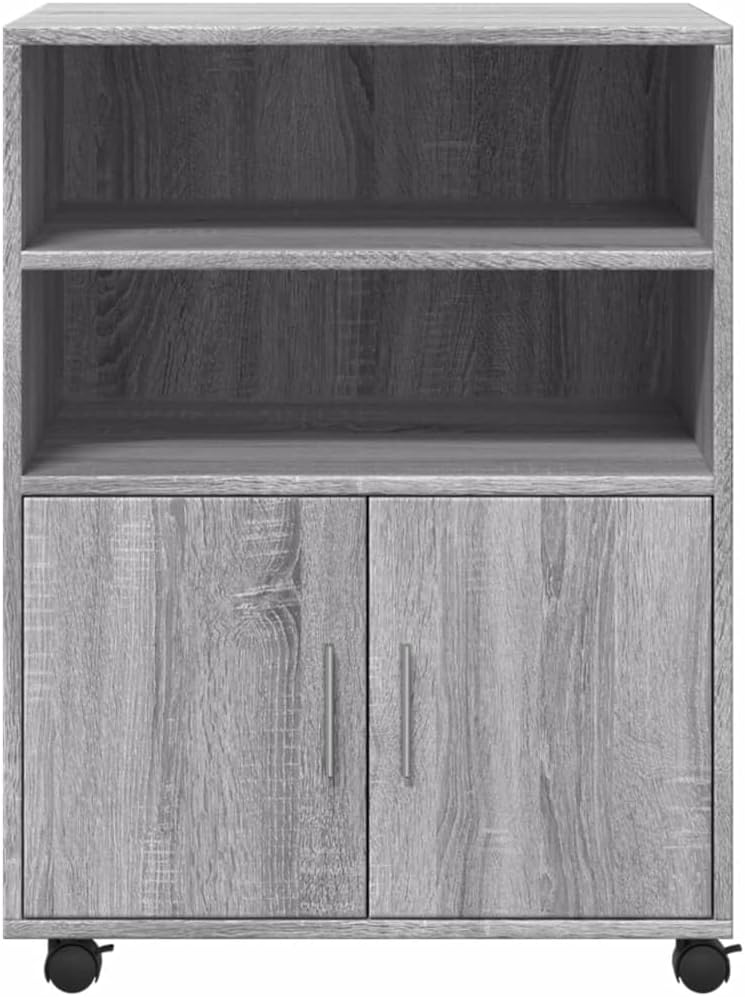vidaXL Rollschrank Grau Sonoma 60x48x81 cm Holzwerkstoff, Grau Sonoma