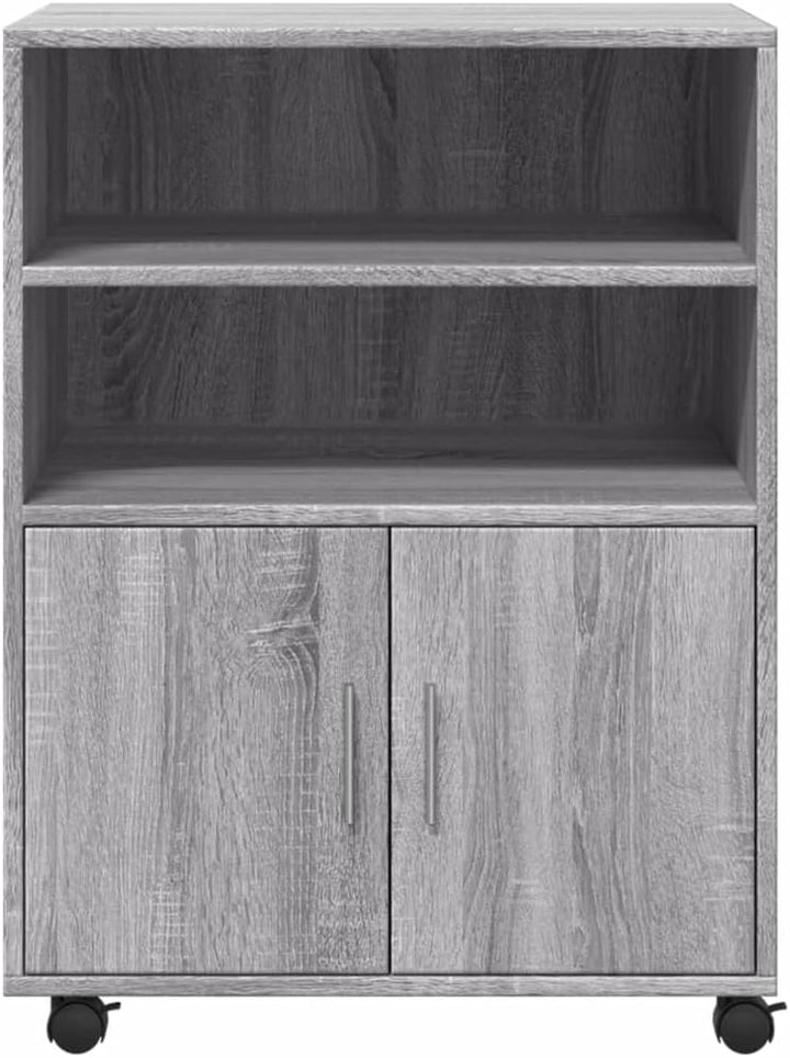 vidaXL Rollschrank Grau Sonoma 60x48x81 cm Holzwerkstoff, Grau Sonoma