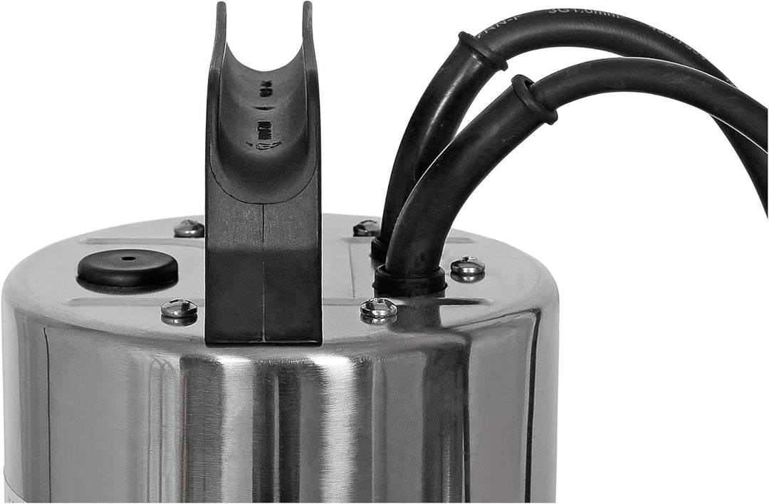 STIER Edelstahl Tauchpumpe Schmutzwasserpumpe ESTW-1100, 20.000 l/h, 11000 W, Edelstahlgehäuse, Schw