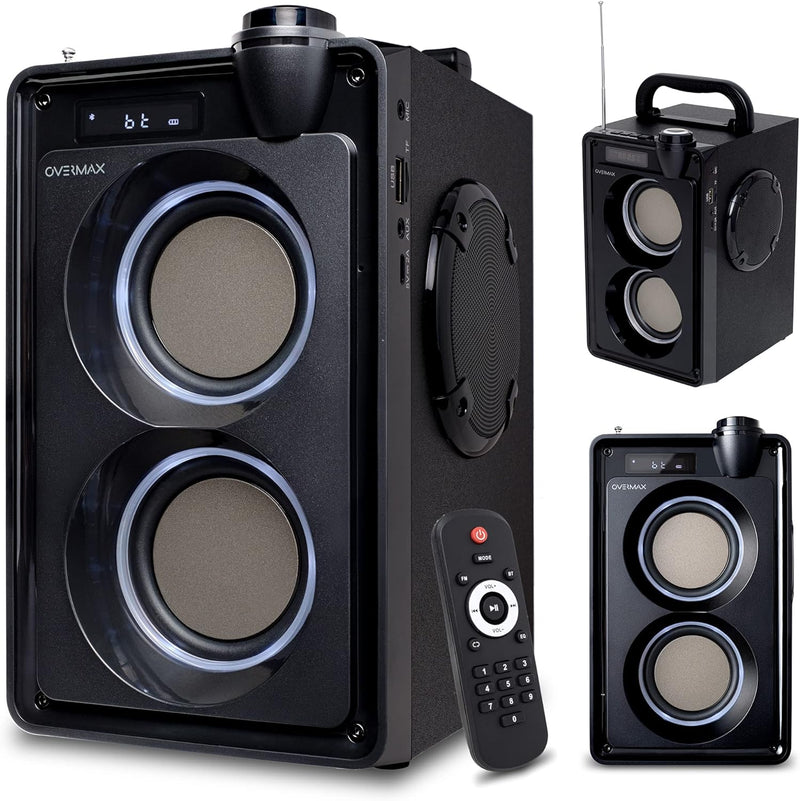 Overmax Soundbeat 5.0 Bluetooth-Lautsprecher, USB, SD, AUX Radio, 20 W, Karaoke-Funktion, Wiedergabe