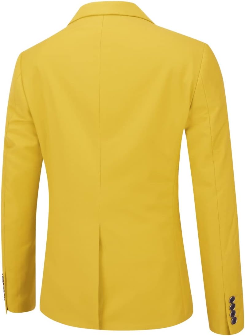 YOUTHUP Herren Sakko Slim Fit Einfarbig Modern Anzugjacke für Hochzeit Party Abschluss Business XXL