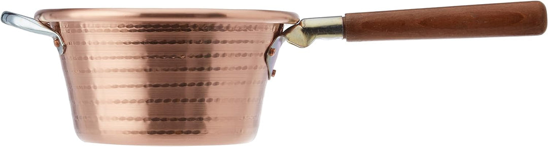 Pentole Agnelli Family Cooking Kessel in Kupfer, mit Griff aus Holz 24 cm Kupferfarben, 24 cm