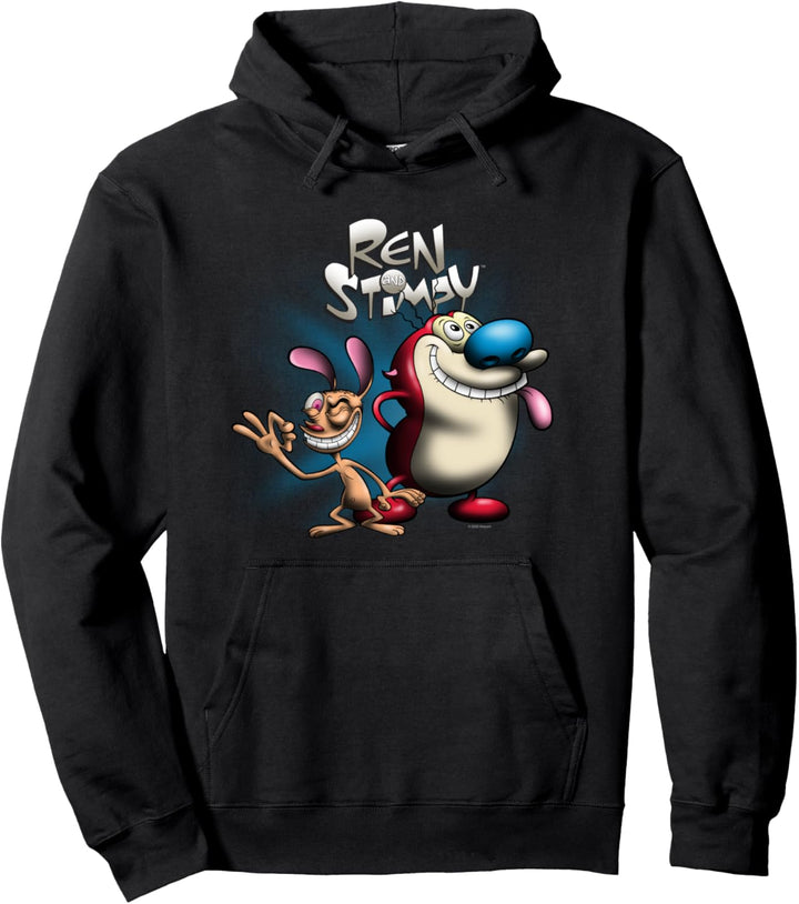 Ren and Stimpy Logo With A Wink Pullover Hoodie