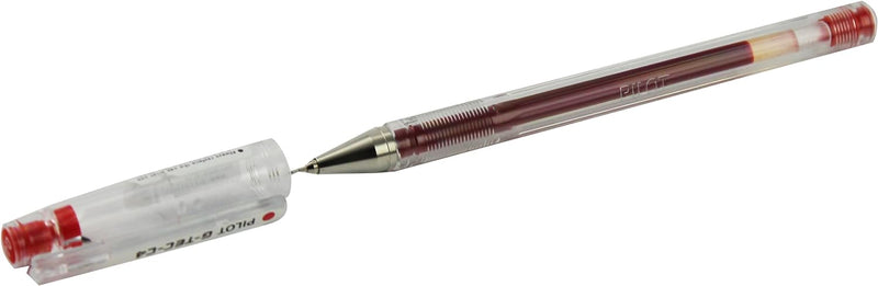 Pilot G Tec C4 Gelschreiber Micro 0,4 mm Schreibspitze 0,2 mm Strichbreite 12 Stück rot, rot