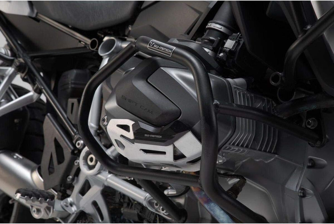 SW-Motech Zylinderschutz - Schwarz/Silbern. BMW R 1250 GS/Adv, R 1250 RS/RT.