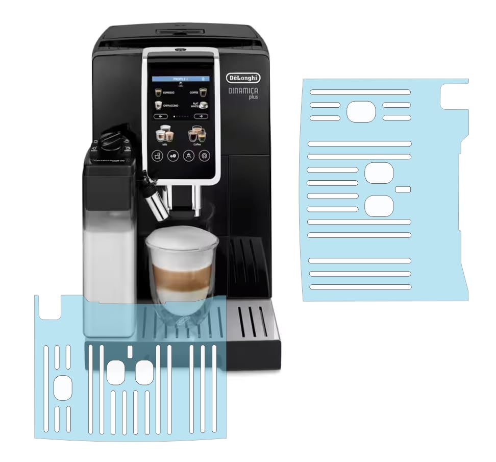 3 x Schutzfolie für DeLonghi Dinamica/Dinamica Plus 380.85-380.95. - 382.70-372.95 - 370.70-370.95 -