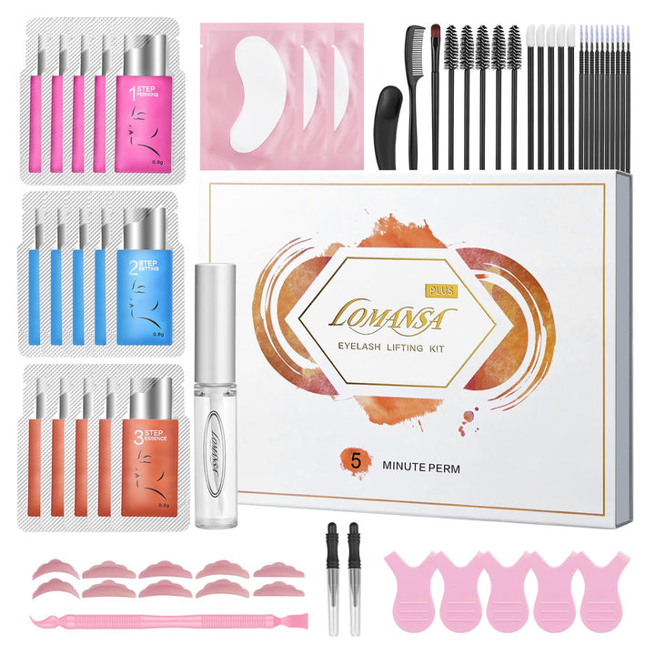 Lomansa Wimpernlifting Set, Lash Lifting Set, 10 Anwendungssäckchen für Wimpernlift und Augenbrauen