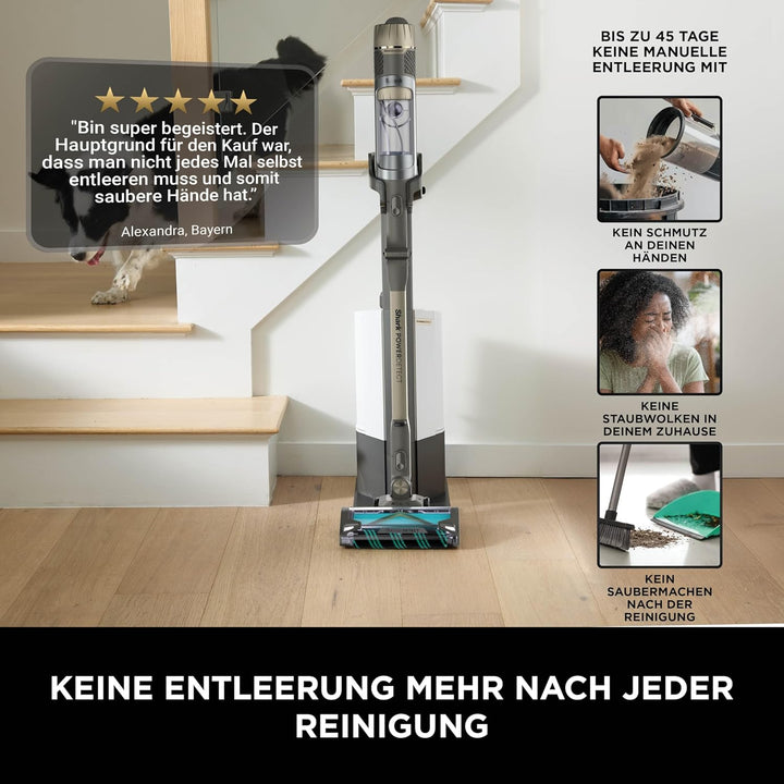 Shark PowerDetect Clean & Empty Akku-Staubsauger mit Absaugstation, bis 70 Min. Laufzeit, kabellos,