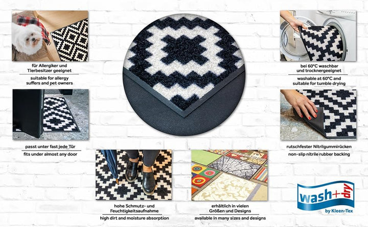 wash+dry Fussmatte, Hopps 50x75 cm, innen und aussen, waschbar