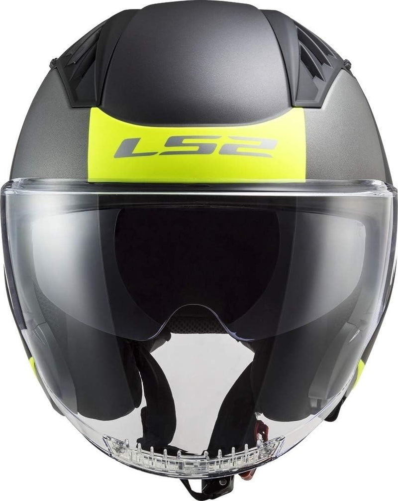 LS2, motohelm jet Copter urbane schwarzmat gelb, XS XS schwarzmatt gelb, XS schwarzmatt gelb