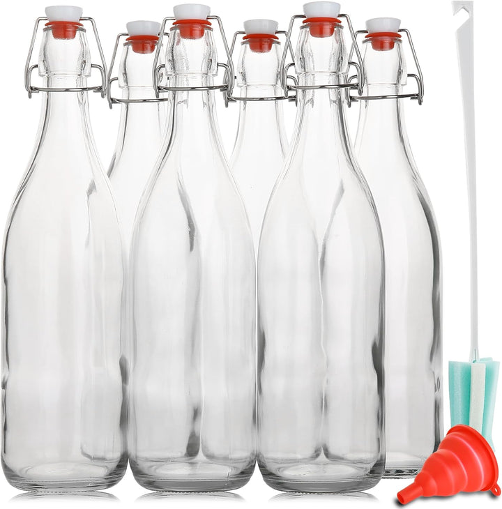 AYL Flip-Top-Glasflasche, Bügel-Brauflasche mit Stopfen für Getränke, Öl, Essig, Kombucha, Bier, Was