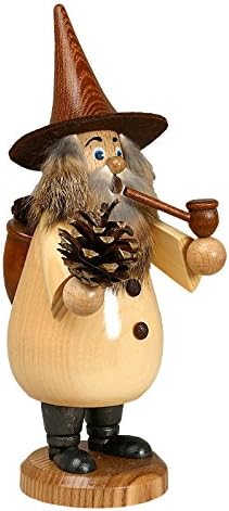 DWU Original Erzgebirgischer Räuchermann® Wurzelzwerg Zapfenmann Natur - inkl. Original Crottendorfe