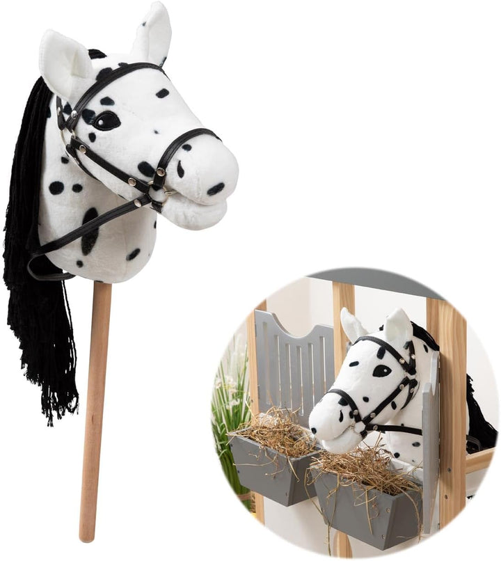 Ella & Piet® Hobby Horse Pferd Muffin mit Trense und Aufbewahrungsbeutel Steckenpferd Springpferd Sp