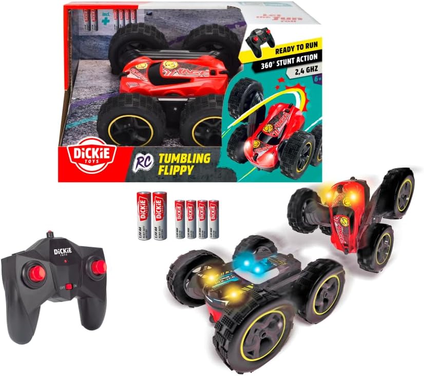 Dickie Toys 201104001 RC Tumbling Flippy, ferngesteuertes Spielzeugauto, Rotations und Flip Funktion