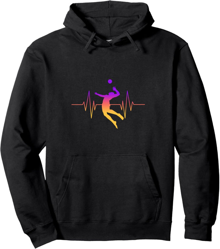 Volleyball Herzschlag Volleyball Pullover Hoodie