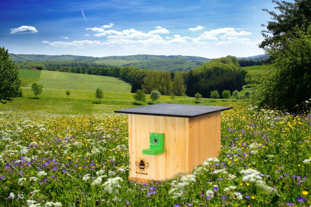XXXL Hummelkasten Hummelhaus Hummelhotel Hummelhäuschen Hummelnistkasten Garten in Natur