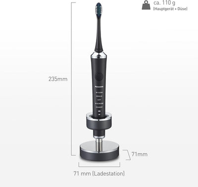 Panasonic EW-DP52-K803 Elektrische Zahnbürste, wiederaufladbar, mit doppelter Schallvibration, 1 Stu