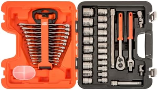 BAHCO Steckschlüssel-Satz S400 1/2" vierkant mit Umschaltknarre 40-teilig 1 Multi, 1 Multi