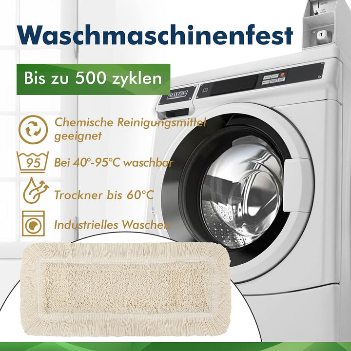 Okaei 5 Stück Wischmopp Bezug (40 cm) - Bodenwischer-Wischbezug zur Trocken- & Nassreinigung - Boden