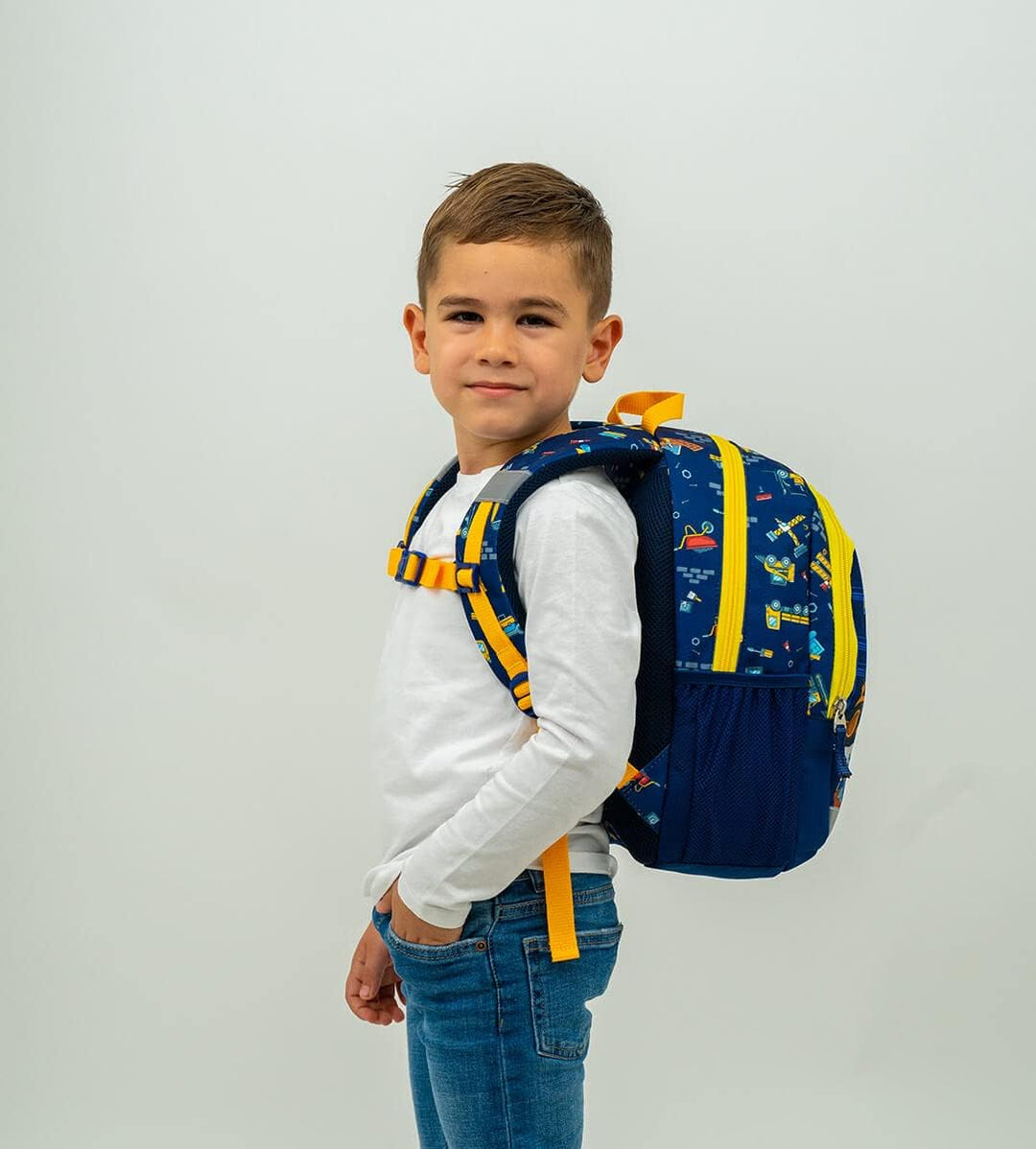 Belmil Kindergartenrucksack mit Brustgurt und Namensschild für 3-6 Jährige/Jungen / 12 L/Krippenruck