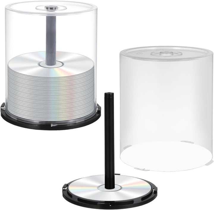 Holibanna Cd Aufbewahrungsbox Transparent Kunststoff Eimer Für 100 Cds Und Dvds Praktischer Organize