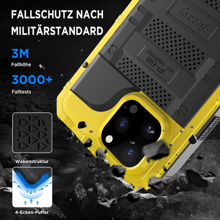 Beeasy für iPhone 14 PRO Wasserdicht Outdoor Hülle (6,1"), Stossfest Panzerhülle Militär 360 Grad Sc