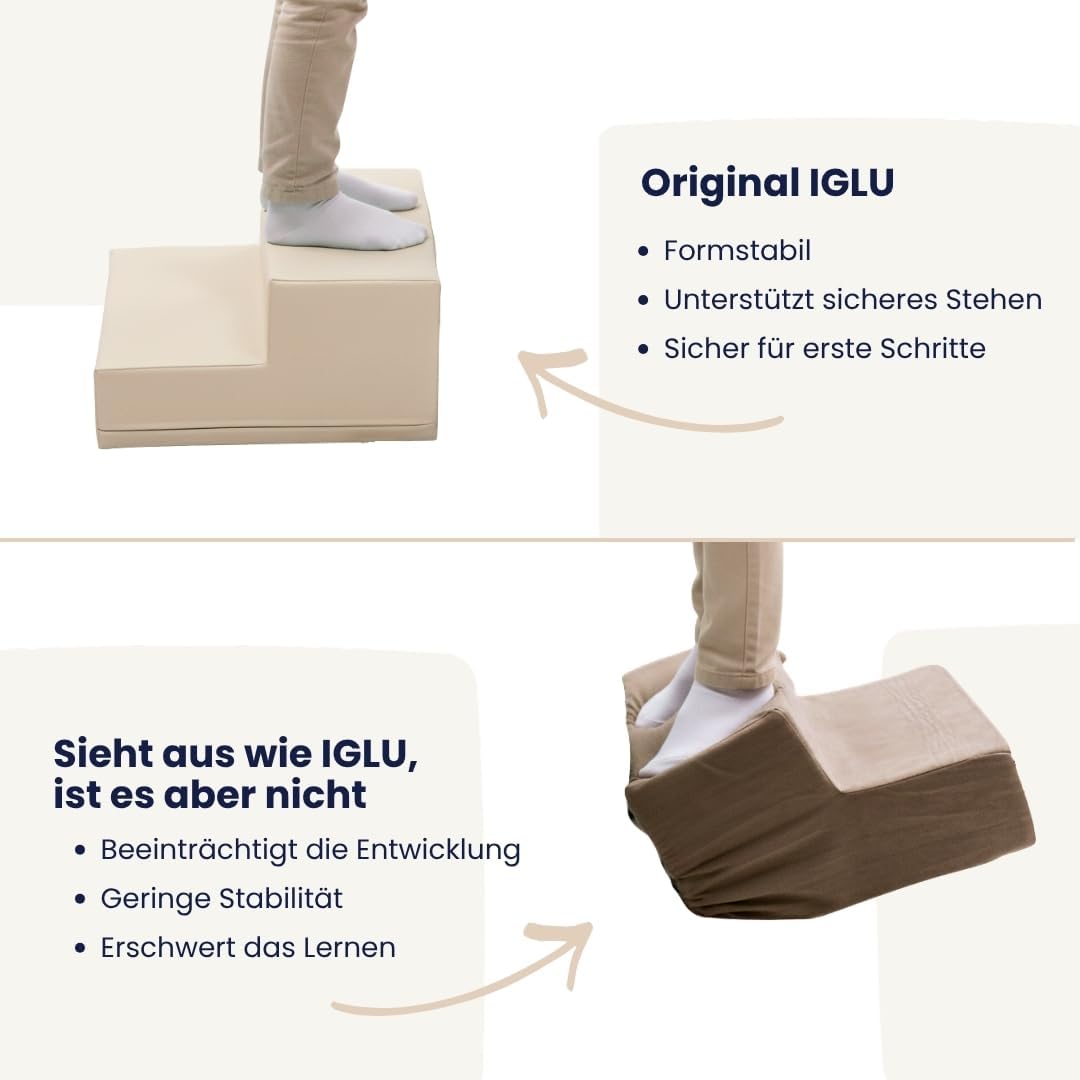 IGLU SOFT PLAY Discoverer 7er XXL Kletterbausteine & Schaumstoff-Bausteine Softbausteine Set für Kin