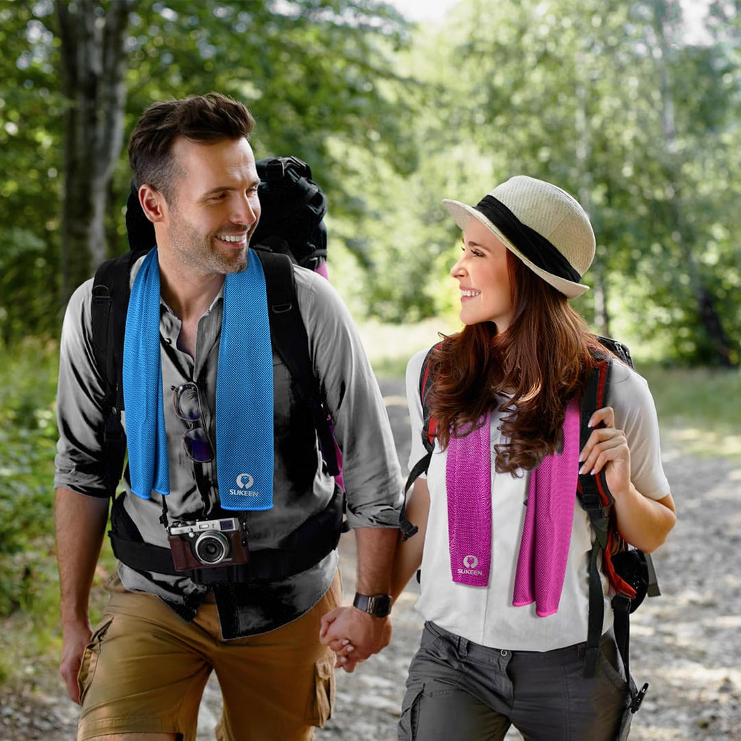 Sukeen Kühlendes Handtuch, Sport Cooling Towel für Hals und Körper, Schweisshandtuch schnelltrocknen