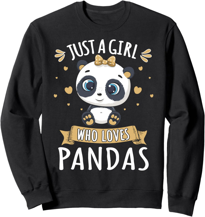 Nur ein Mädchen, das Pandas Cute Girl Teen Panda liebt Sweatshirt