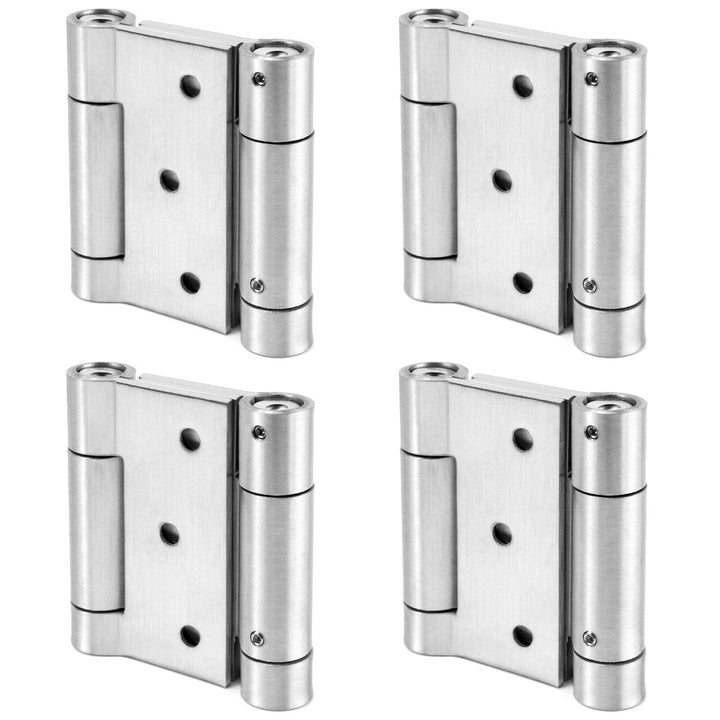 QWORK® Pendeltürband Türscharnier, 304 Edelstahl Scharniere für Pendeltür und Schwingtür für Cafe, S