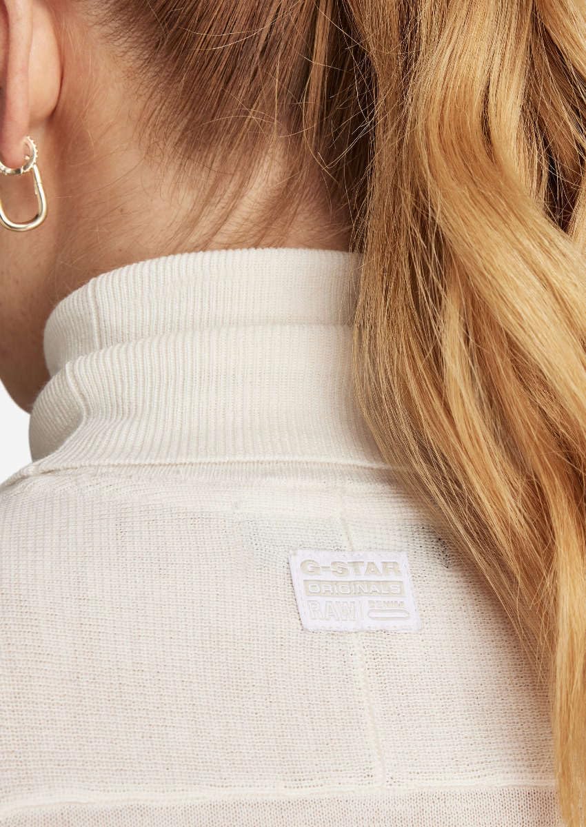 G-STAR Damen Core Slim Turtle Knitted Sweater XS Beige (Eggnog D23678-b692-g076), XS Beige (Eggnog D